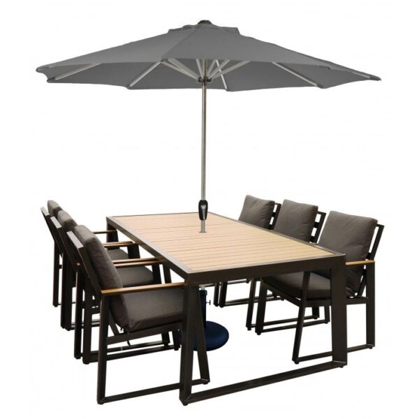 LG Outdoor Roma Aluminium Collection 6 Seat Dining Set
