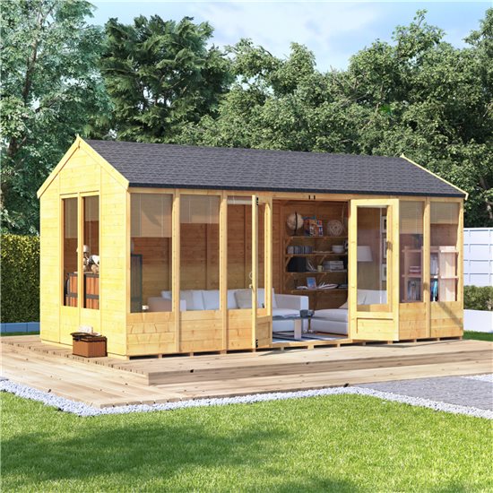 16x8 Petra Tongue and Groove Reverse Apex Summerhouse -BillyOh