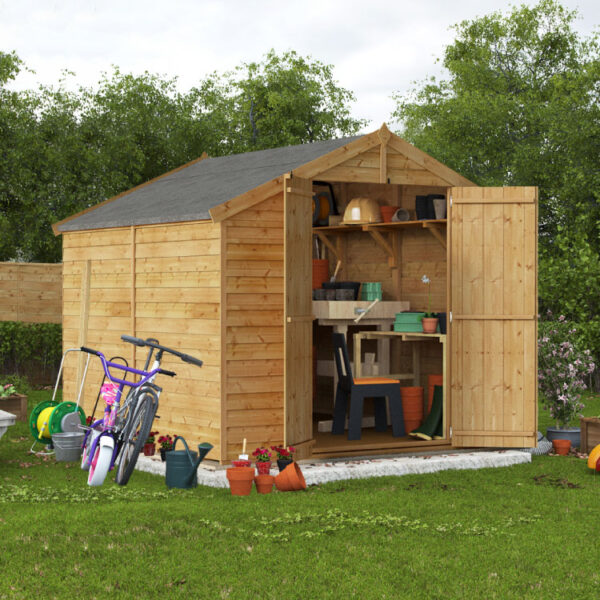 8x8 Keeper Overlap Apex Wooden Shed - PT Windowless BillyOh