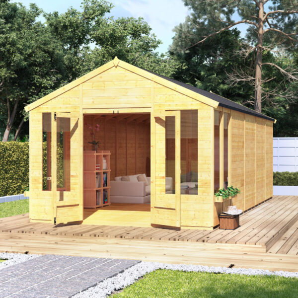 BillyOh Holly Tongue and Groove Apex Summerhouse - 20x10 T&G Apex Summerhouse