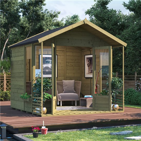 BillyOh Ivy Tongue and Groove Apex Summerhouse - PT-8x8 T&G Apex Summerhouse