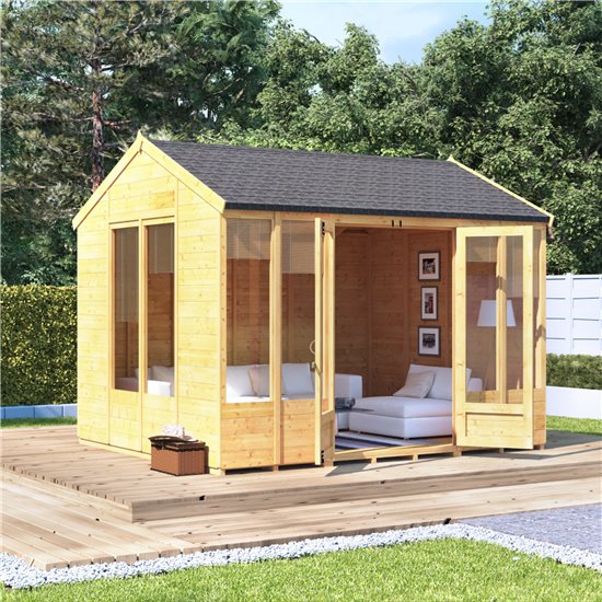 BillyOh Petra Tongue and Groove Reverse Apex Summerhouse - 10x8 T&G Reverse Apex Summerhouse