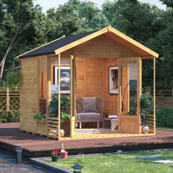 Ivy Tongue and Groove Apex Summerhouse - 8x8 T&G Apex Summerhouse - BillyOh