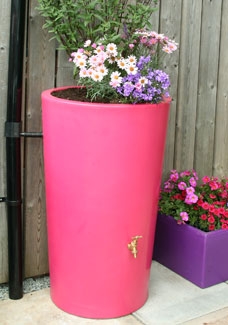 180L Garden Planter Water Butt Pink