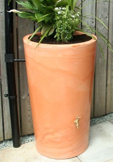 180L Garden Planter Water Butt Wash Terracotta