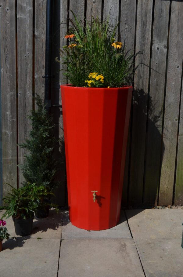 255L Metropolitan Water Butt with Planter in Red