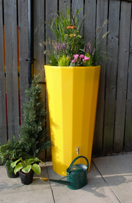 255L Metropolitan Water Butt with Planter in Yellow