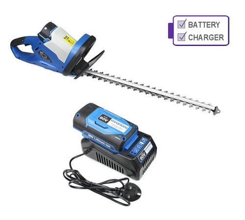 Hyundai HYHT60Li 60v Cordless Hedgetrimmer with battery and charger