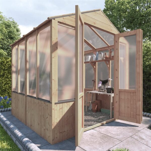 BillyOh 4000 Lincoln Wooden Polycarbonate Greenhouse - PT-6 x 6 Lincoln Wooden Greenhouse