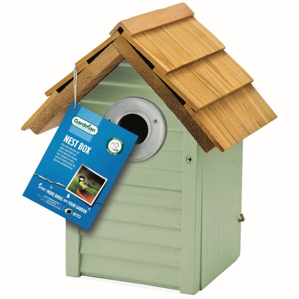 Beach Hut Nest Box by Gardman - Sage Green