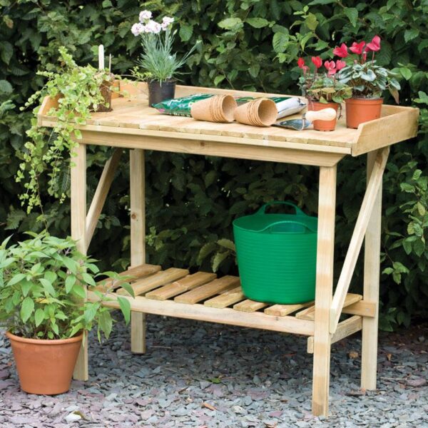 W1.08m (3Ft 6in) Wooden Potting Bench