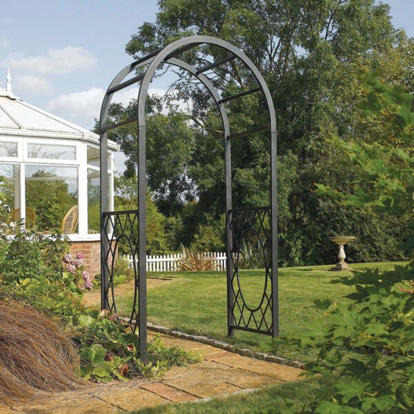 Rowlinson Wrenbury Round Top Metal Garden Arch