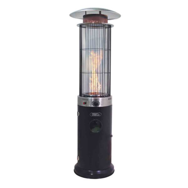 Santini Eco Flame Gas Patio Heater Stainless Steel - Black