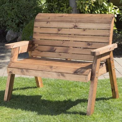 2 Seater Traditional Scandinavian Redwood Garden Bench