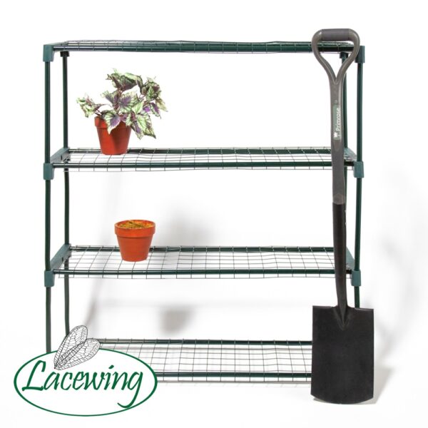 3ft 5in Lacewing™ 4 Tier Greenhouse Staging in Green