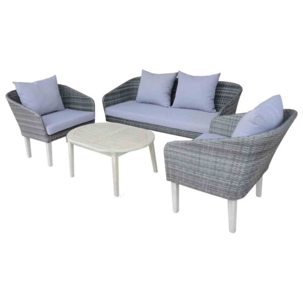 Charles Bentley Mixed Material Wicker Madrid Lounge Set