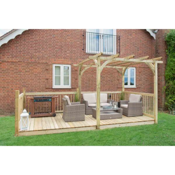 Forest Garden 2.4 x 4.9m Ultima Pergola and Patio Decking Kit