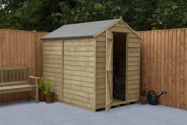 Forest Garden Apex Overlap Pressure Treated 7x5 Wooden Garden Shed (No Window / Installation Included)