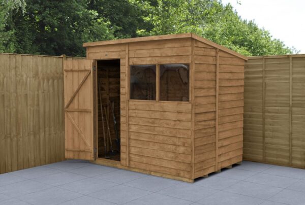 Forest Garden Pent Overlap Dipped 7x5 Wooden Garden Shed (Installation Included)