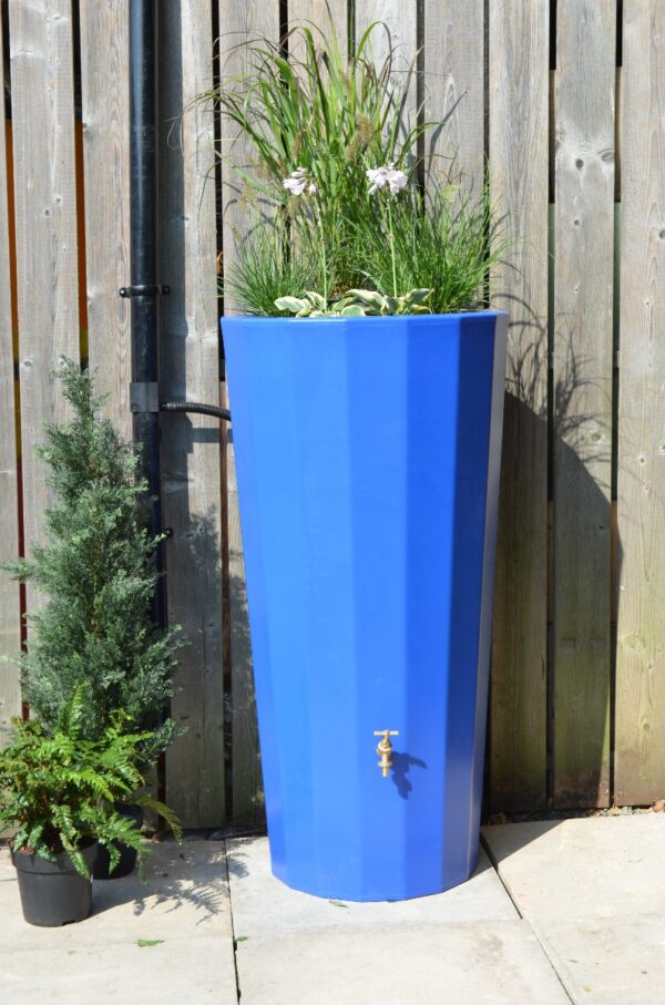 255L Metropolitan Water Butt with Planter in Blue