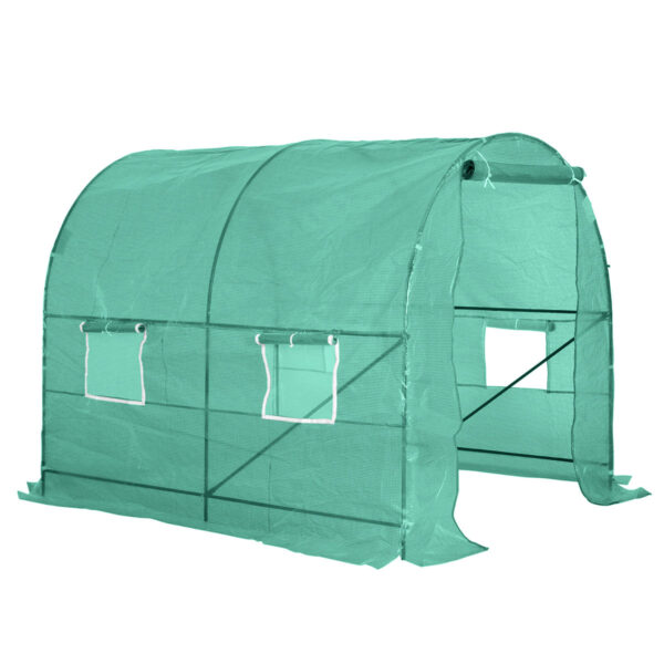 Outsunny Polytunnel 2.5 x 2 x 2m Greenhouse Grow House w/ Roll Up Door