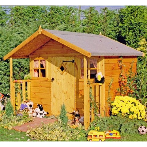 6' x 5'6 Shire Cubby Childrens/ Kids Wooden Garden Playhouse