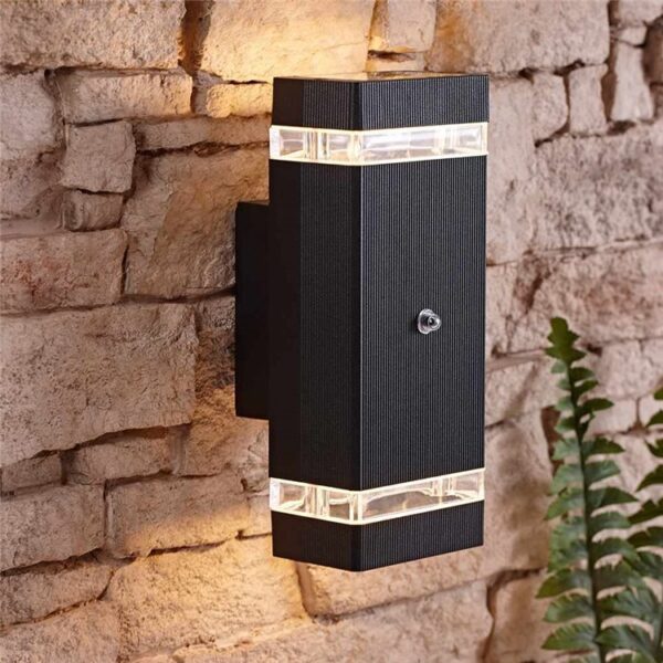Biard Architect LED Square Up/Down Wall Light - LED Square Dusk till Dawn Up & Down Wall Light