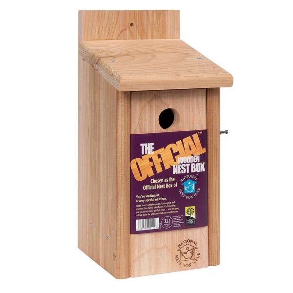 The Official Cedar Nesting Box, With 32mm hole