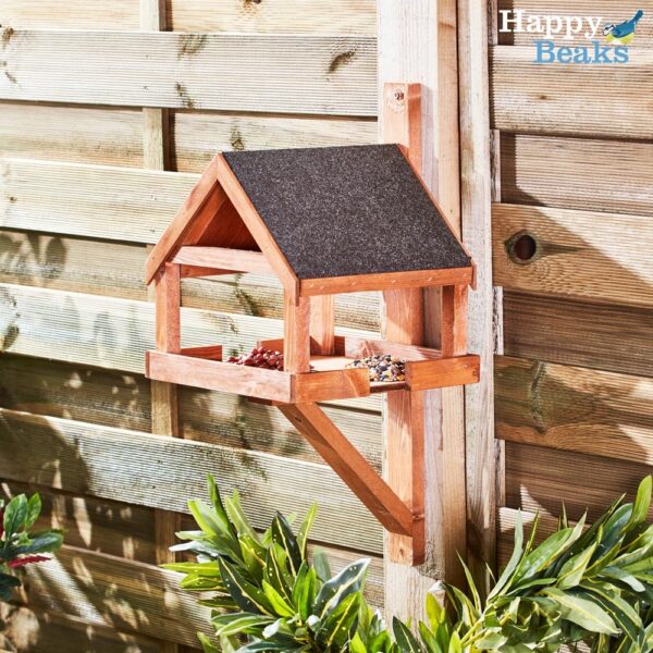 Wall Mounted Wooden Bird Table