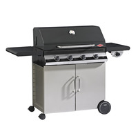 BeefEater Discovery 1100E Series 4 Burner Gas Barbecue with Cabinet Trolley and Side Burner