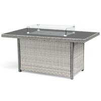 Kettler Palma White Wash Fire Pit Table With Aluminium Slat Top