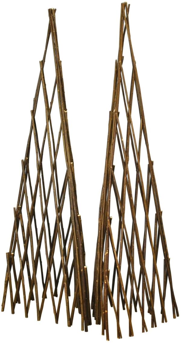 Pair of Expanding Willow Garden Obelisks (1.2m) - Promotional Offer