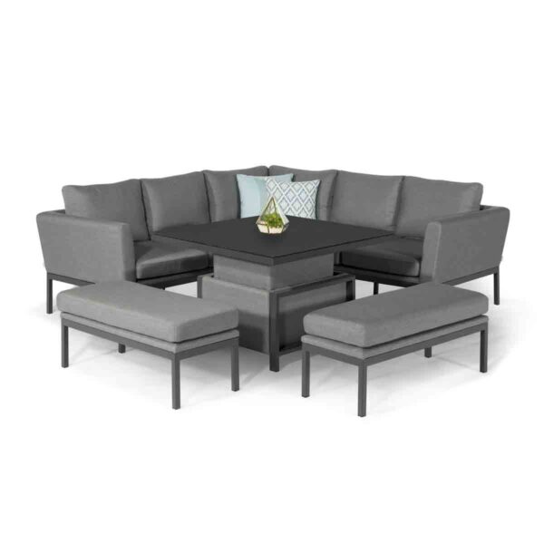 Desser Aruba Patio Corner Sofa Set With Adjustable Table
