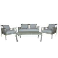 Charles Bentley FSC Certified Acacia White Washed Lounge Set