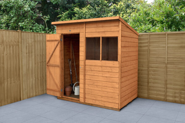 Forest Garden Pent Shiplap Dipped 6x4 Wooden Garden Shed (Installation Included)