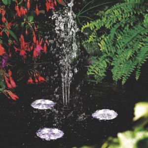Hozelock Aqua-Glow Black Led External Pond & Garden Light, Pack Of 2 White