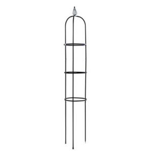 Verve Plastic & Steel Obelisk Support Trellis Black
