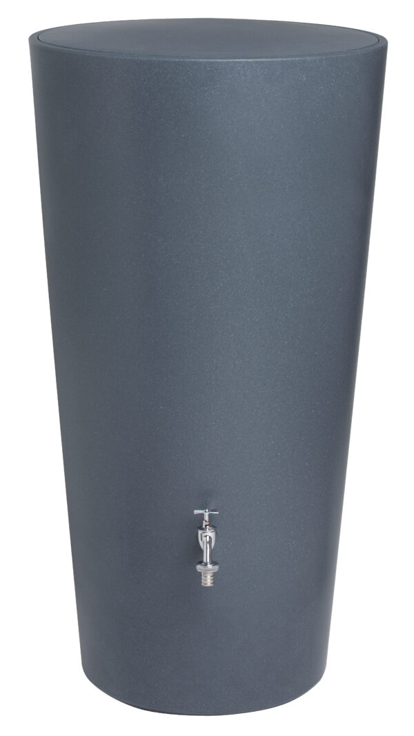 210L RainBowl Vase Water Butt - Blue Grey Granite