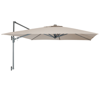 Kettler 2.5m Square Stone Wall Mounted Free Arm Parasol