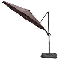 LG Outdoor Maple 3m Solar-Powered Cantilever Garden Parasol - Taupe
