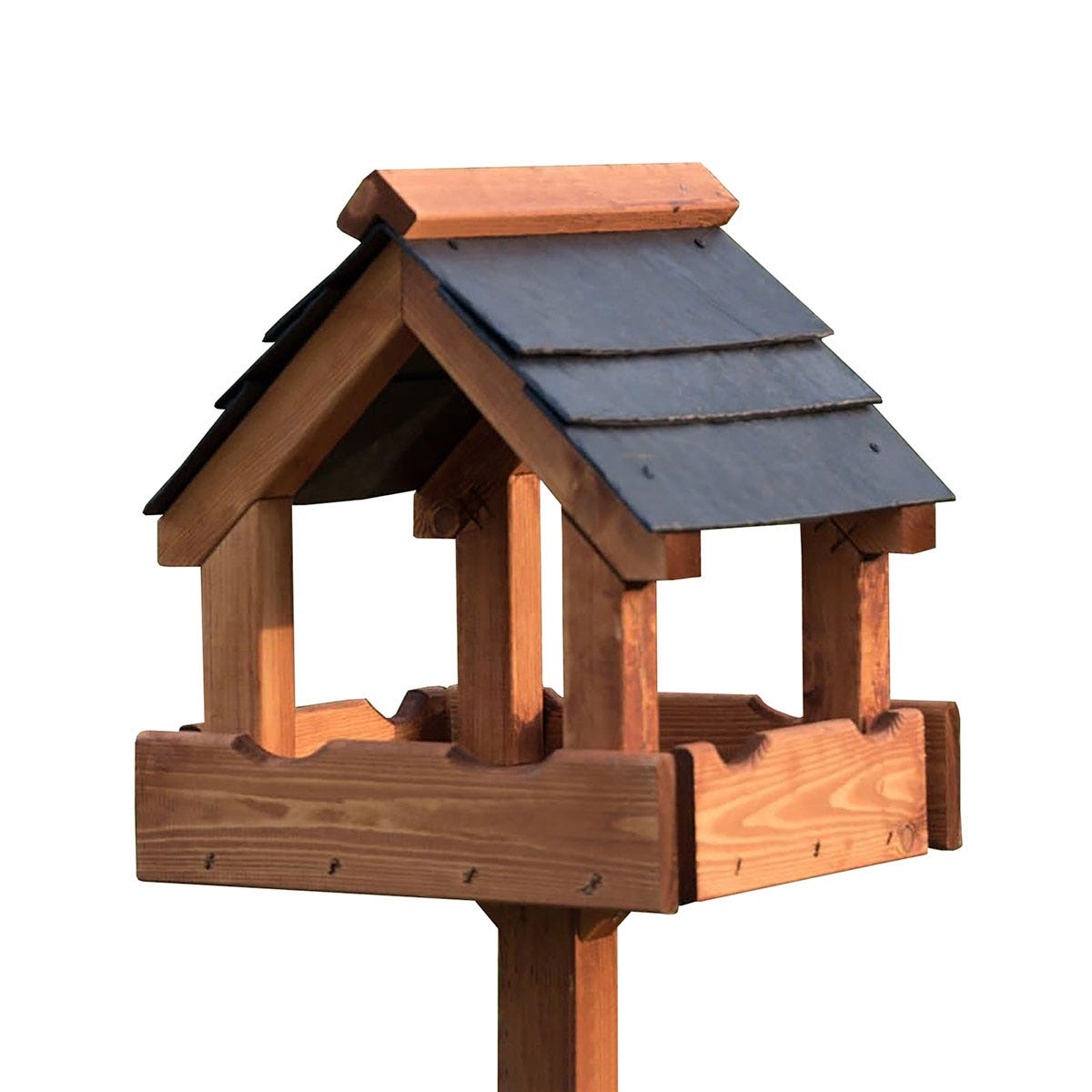 Riverside Woodcraft Baby Triple Bird Table Slate Roof