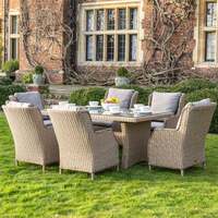 Robert Charles Boston 6 Seat Outdoor Weave Rectangular Garden Furniture Dining Set
