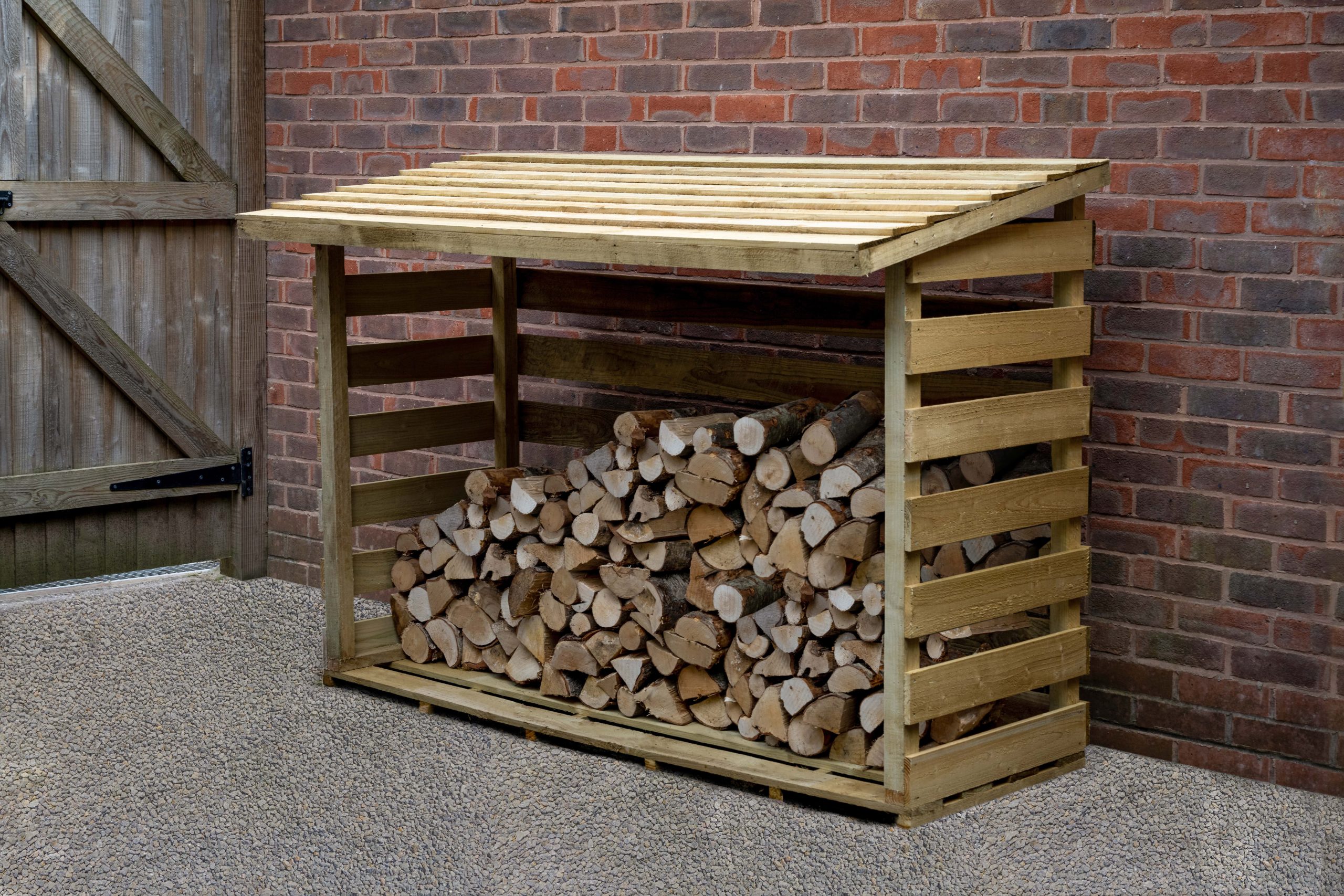 Forest Garden Large Pressure Treated Pent Log Store