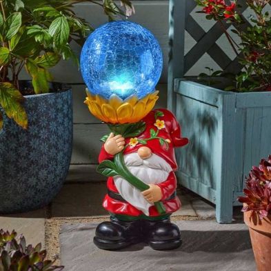 Gnome Solar Garden Light Ornament Decoration Multicolour LED - 41cm by Smart Solar