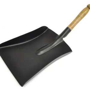 Black Shovel with Wooden Handle