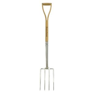 Kent & Stowe Stainless Steel Digging Fork Rust Resistant For Gardening