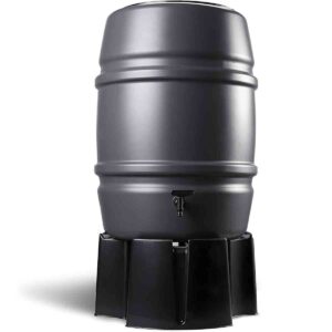 Straight 168L Standard Water Butt Barrel Grey