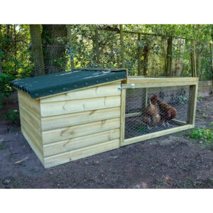 6'6 x 3'5 Forest Hedgerow Wooden Chicken Coop with 4ft Run (1.99m x 1.05m)