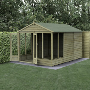 Forest Garden 8x12 4Life Overlap Apex Pressure Treated Summerhouse (Installation Included)