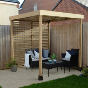 Forest Garden Modular Pergola With 1 Side Panel